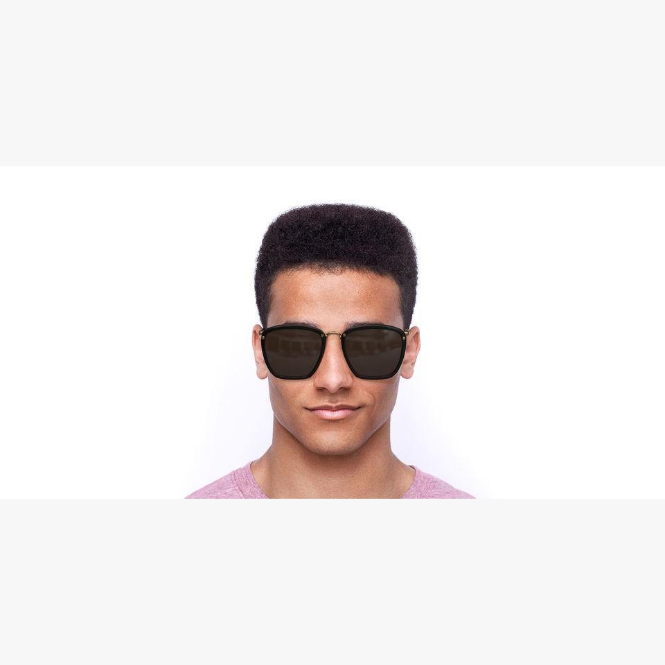 Lunettes de soleil homme GG673S marron - Vue de face