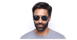 LUNETTES DE SOLEIL homme L217S noir - Vue de face