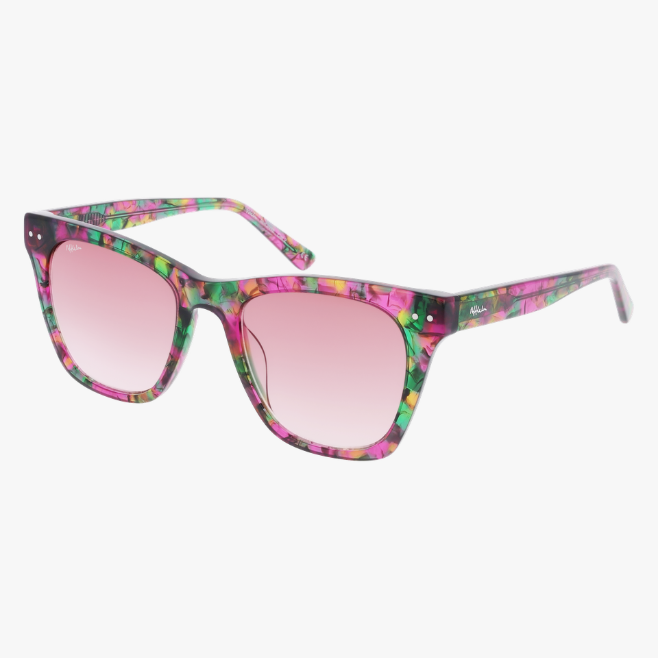 Lunettes de soleil femme JANIE rose/dorée - Vue de face