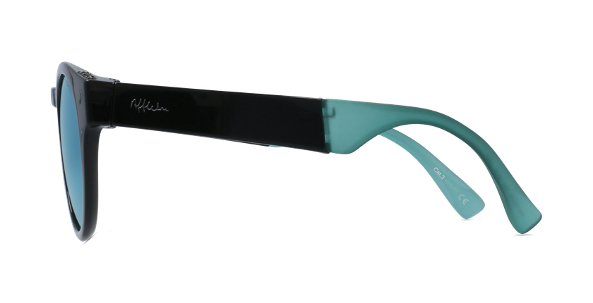 LUNETTES DE SOLEIL femme SLALOM noir/turquoise - Vue de côté