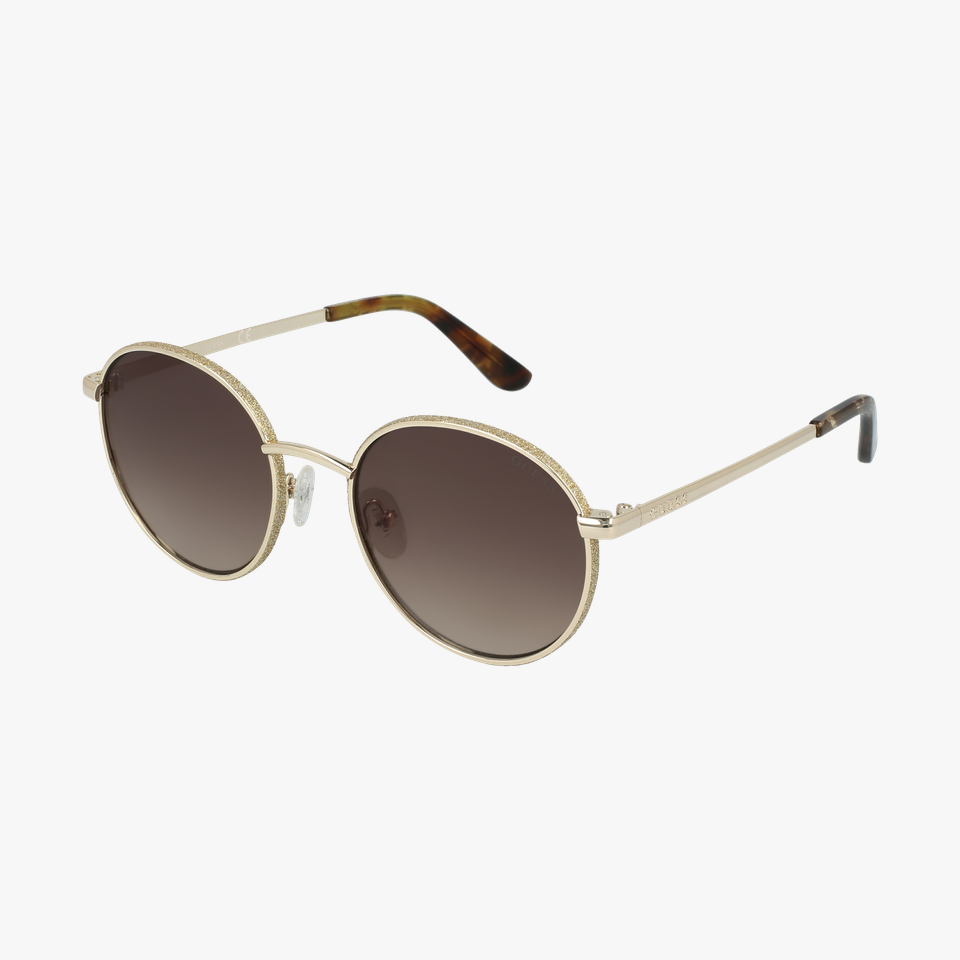 Lunettes de soleil femme GU7556 dorée - Vue de 3/4