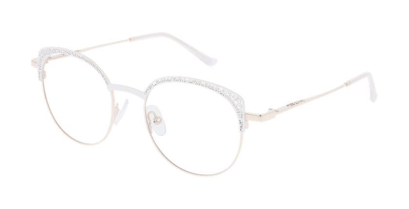 Lunettes de vue femme MAGIC293 blanc/dorée - Vue de face