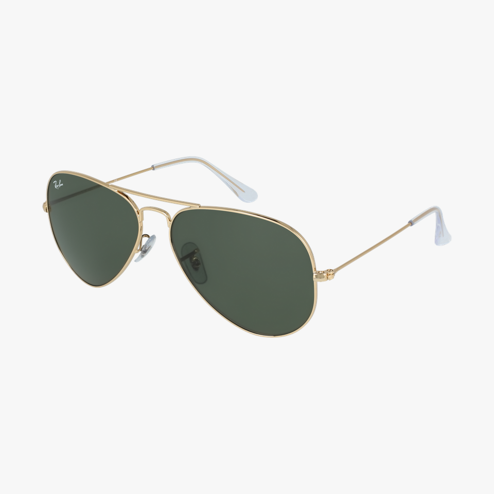 Lunettes de soleil AVIATOR L dorée - Vue de 3/4
