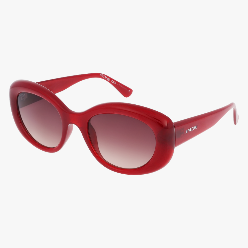 Lunettes de soleil femme GRAZIA rouge - Vue de face