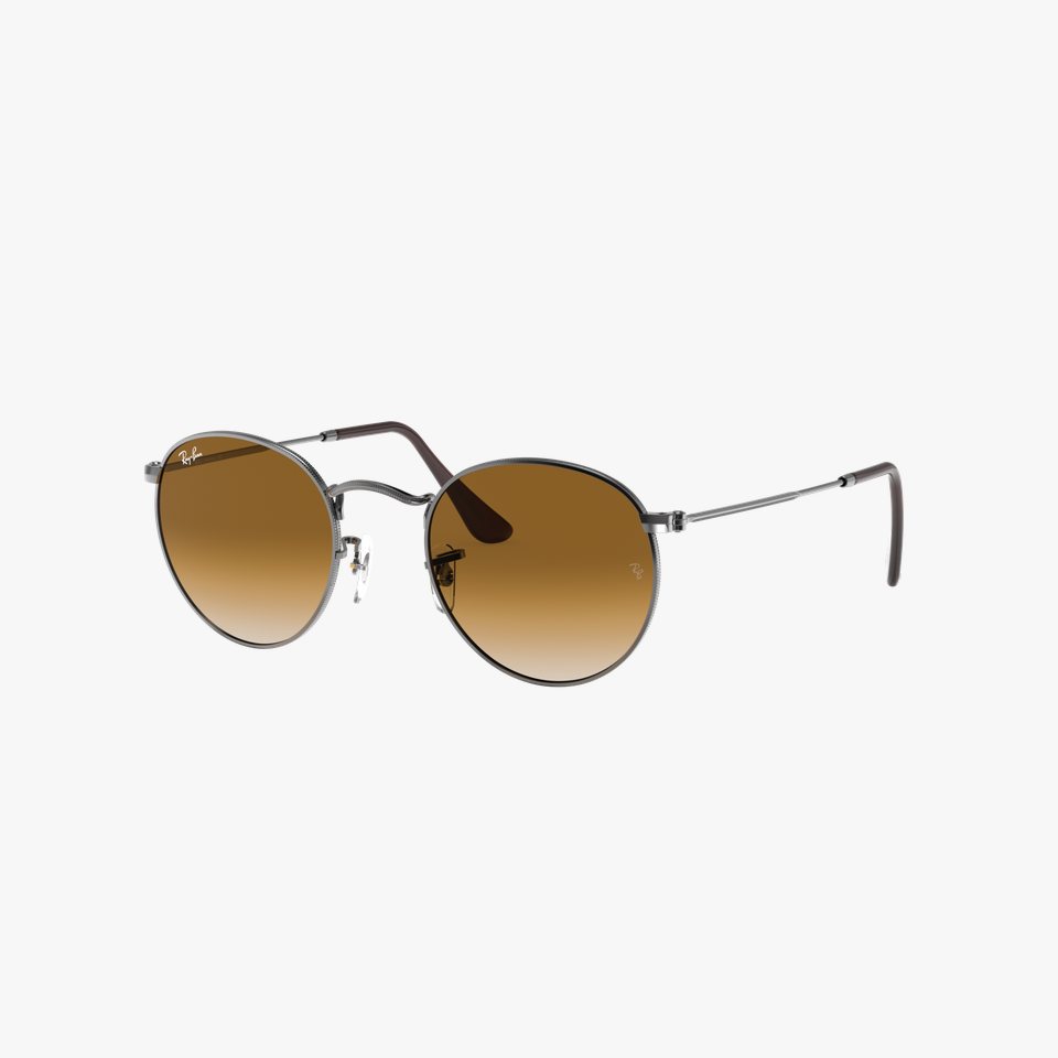Lunettes de soleil homme ROUND METAL 0RB3447N gris - Vue de face