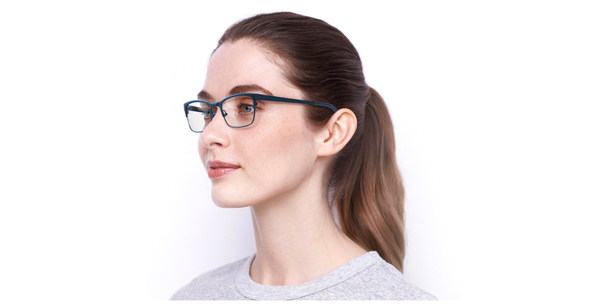 LUNETTES DE VUE femme RZERO9 bleu - vue de 3/4