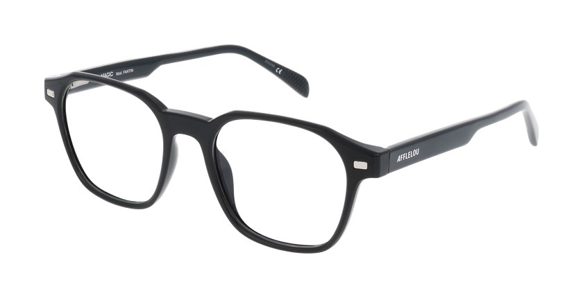 Lunettes de vue homme FANTIN noir/noir brillant - Vue de face