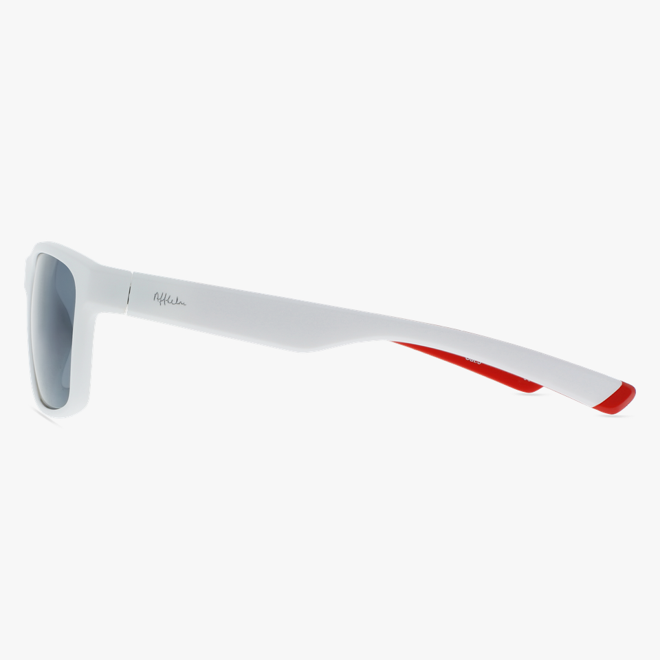 Lunettes de soleil homme AUSTIN POLARIZED blanc/rouge - Vue de face