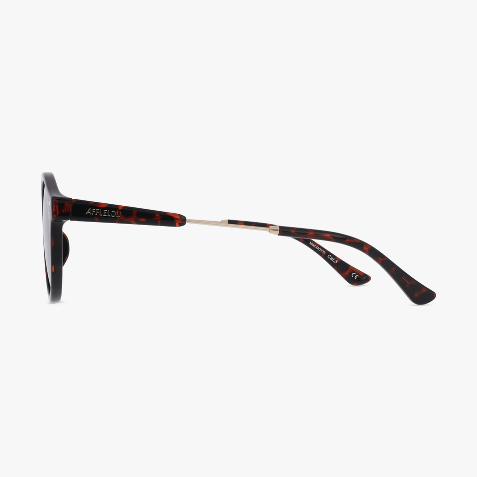 Lunettes de soleil MOTTI écaille/dorée - Vue de face