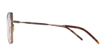 Lunettes de vue femme MAGIC222 marron/dorée - Vue de face