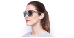 LUNETTES DE SOLEIL femme Windy blanc/turquoise - vue de 3/4