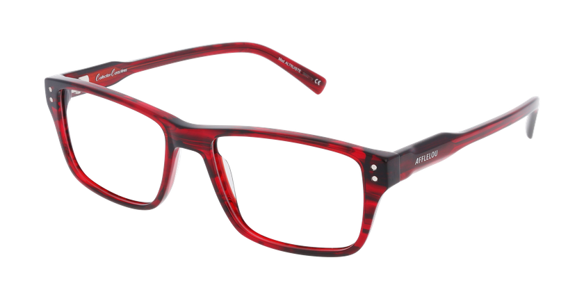 Lunettes de vue homme CARACTÈRES ALTRUISTE rouge - Vue de face