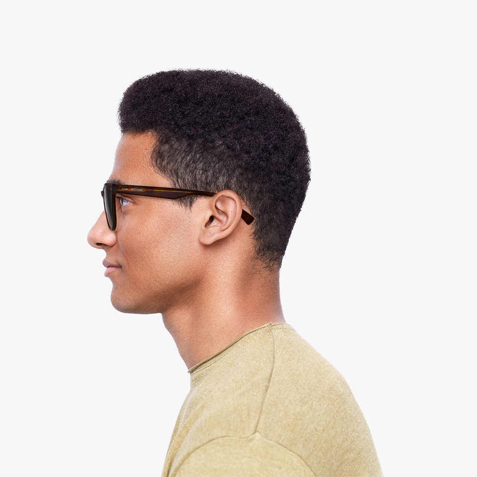 Lunettes de soleil homme KERIAN écaille - Vue de face