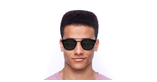 LUNETTES DE SOLEIL SL 28 METAL noir - Vue de face