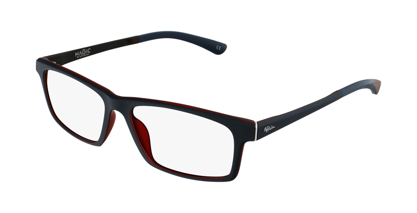 LUNETTES DE VUE homme MAGIC 62 noir/rouge - vue de 3/4