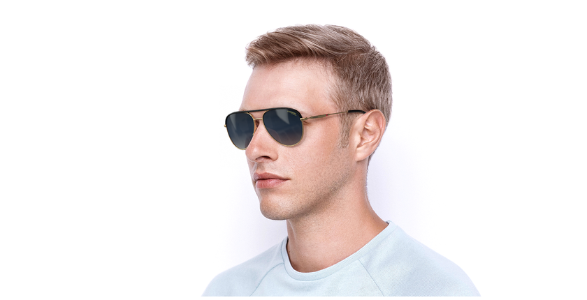 LUNETTES DE SOLEIL 209/S doré - vue de 3/4