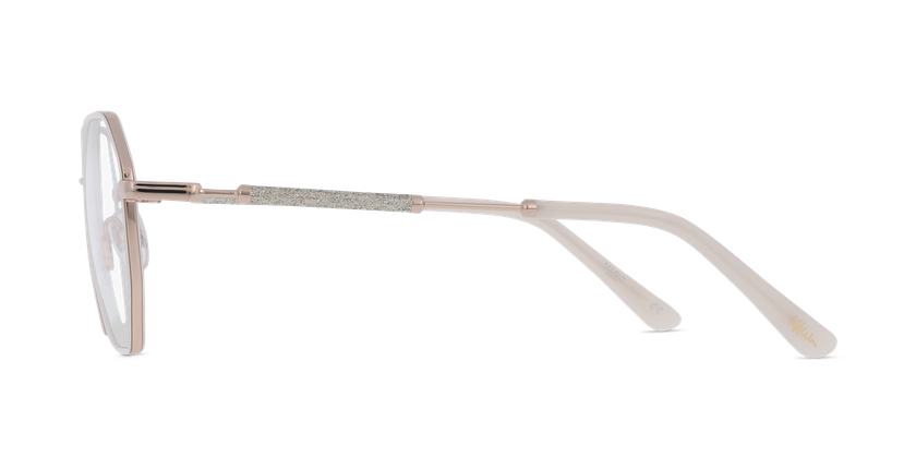 Lunettes de vue femme MAGIC194 blanc/dorée - Vue de face