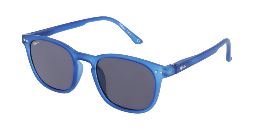 LUNETTES DE SOLEIL enfant VALME bleu/bleu foncé mat - vue de 3/4