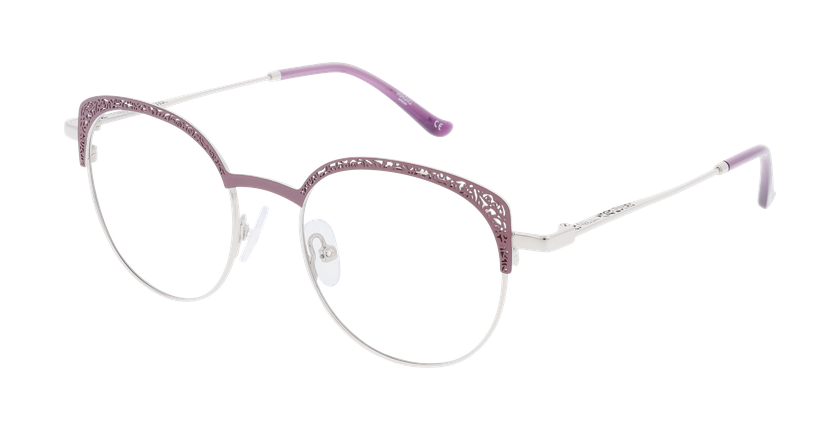 Lunettes de vue femme MAGIC293 violet/argenté - Vue de face