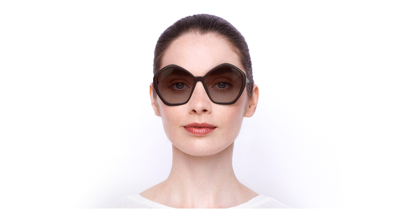 LUNETTES DE SOLEIL femme GU7813 bordeaux/marron - Vue de face