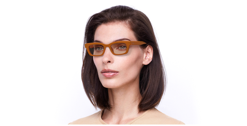 LUNETTES DE SOLEIL femme MONTGOMERY orange - Vue de face