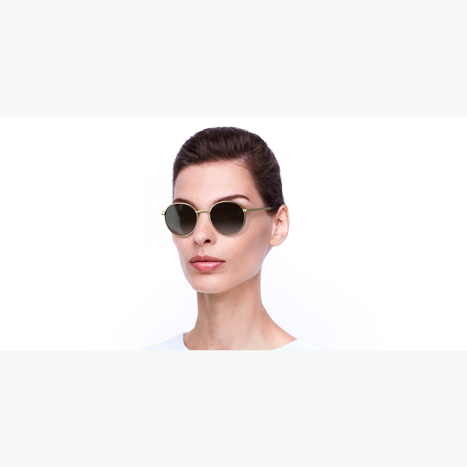 Lunettes de soleil femme GU7556 dorée - Vue de 3/4