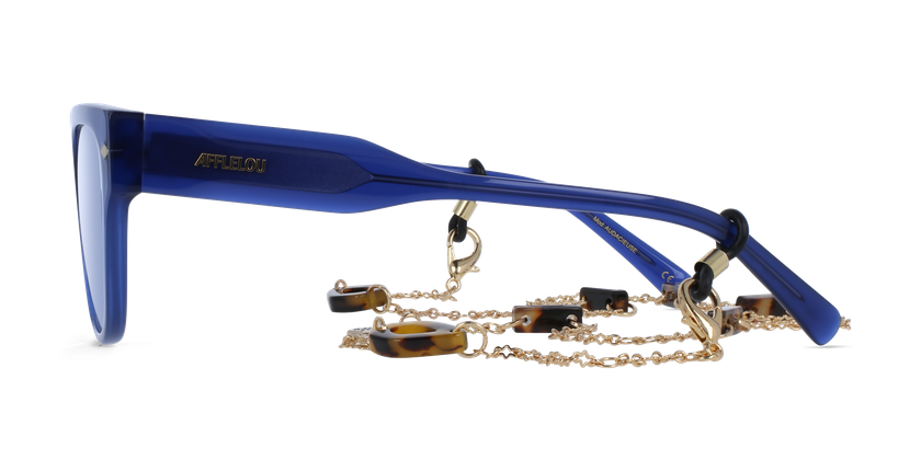 Lunettes de vue femme CARACTÈRES AUDACIEUSE bleu/violet - Vue de face