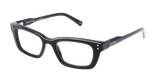 Lunettes de vue femme CARACTÈRES FIL D'OR CRÉATIVE noir/dorée - Vue de face