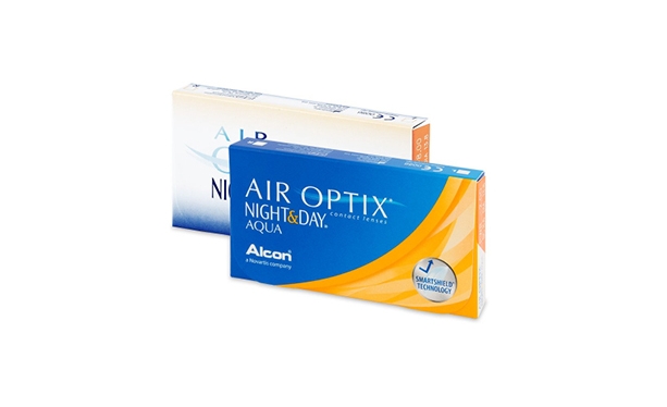 Lentilles de contact Air Optix Aqua Night Day 6,6 6L - Vue de face