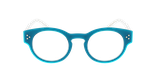 Lunettes de vue femme CARACTÈRES FIDÈLE bleu - Vue de face