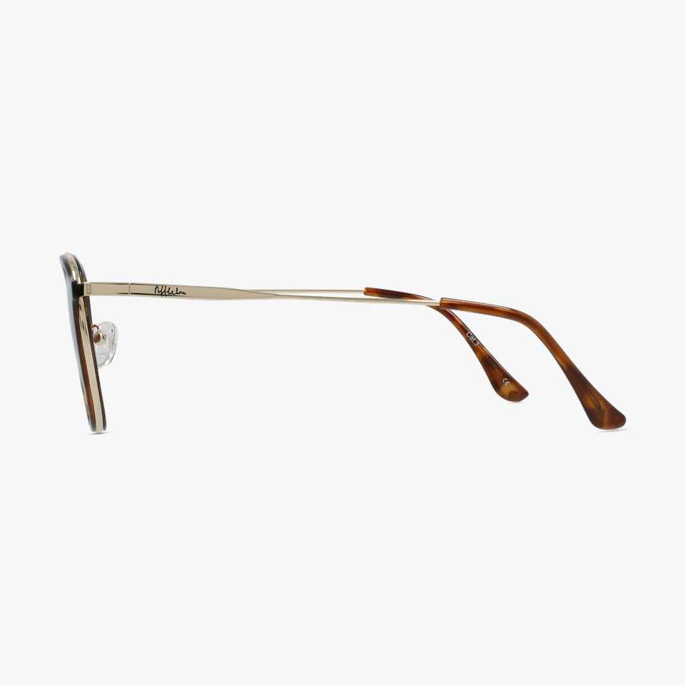 Lunettes de soleil femme AVILES écaille/dorée - Vue de côté