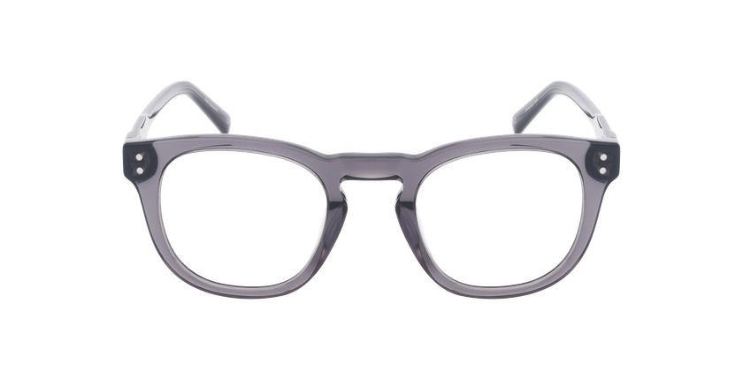 Lunettes de vue homme CARACTÈRES ELEGANT gris/cristal - Vue de face