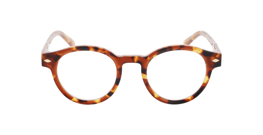 Lunettes de vue femme CARACTÈRES DISCRÈTE écaille/rouge - Vue de face