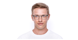 Lunettes de vue homme AYMERIC gris/noir - Vue de face