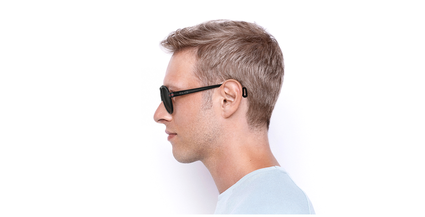 LUNETTES DE SOLEIL homme GG0447S noir - Vue de côté
