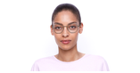 Lunettes de vue femme MAGIC194 blanc/dorée - Vue de face