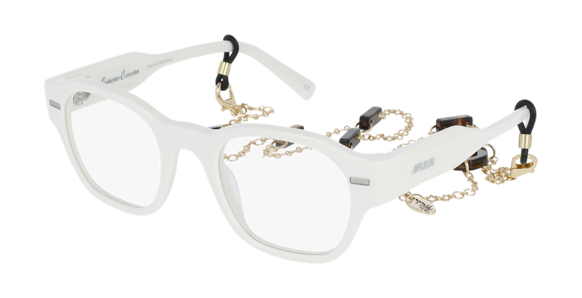 Lunettes de vue femme CARACTÈRES AUTHENTIQUE blanc - Vue de face