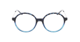 Lunettes de vue femme EMILY écaille/bleu - Vue de face