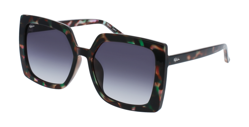 LUNETTES DE SOLEIL femme SELVA écaille/vert - Vue de face