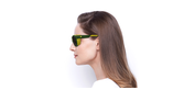 LUNETTES DE SOLEIL Skyline vert/jaune - Vue de côté