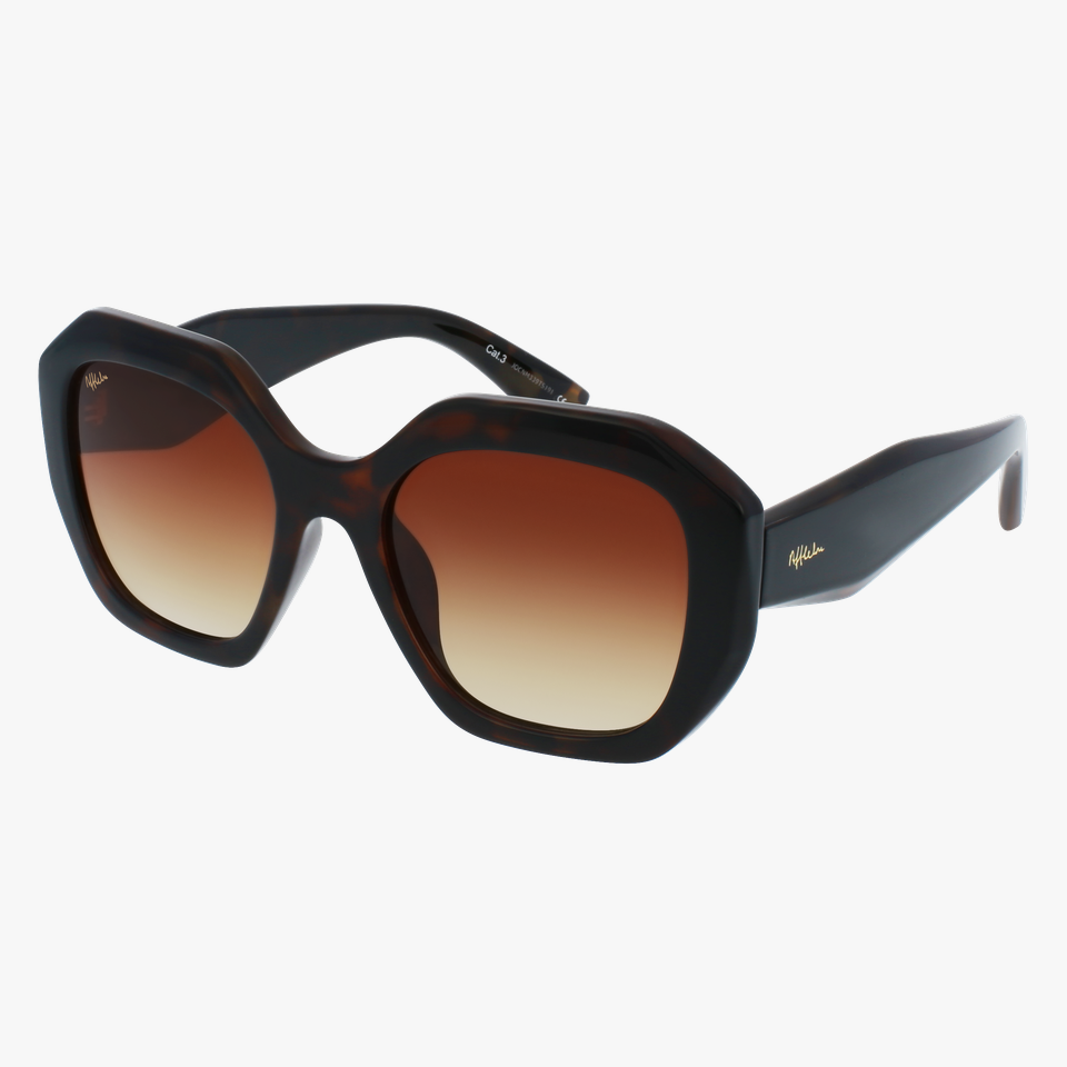 Lunettes de soleil femme NAIFARU écaille/noir - Vue de face