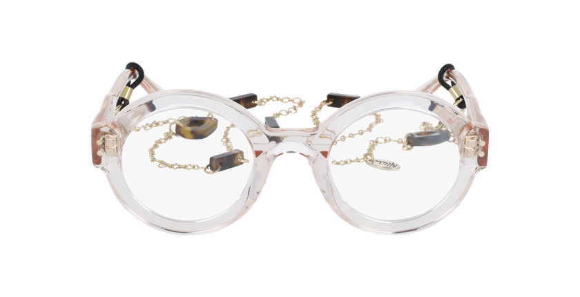 Lunettes de vue femme CARACTÈRES PERSPICACE rose - Vue de face