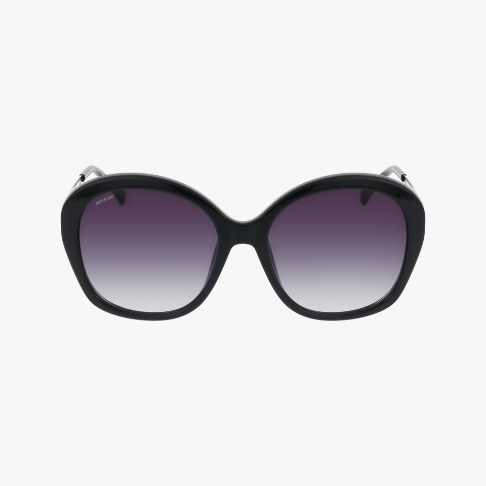 Lunettes de soleil femme NEIVA noir/dorée - Vue de face