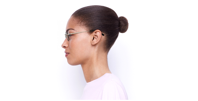 LUNETTES DE VUE NEIL noir/doré - Vue de côté