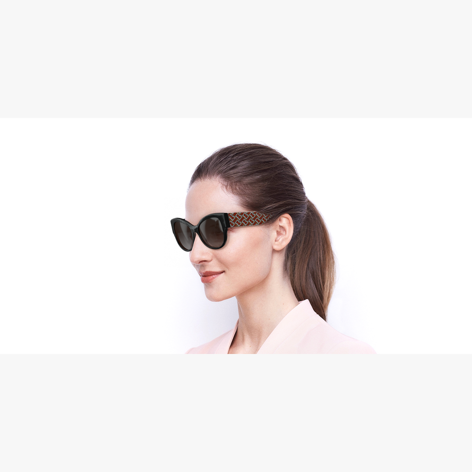 Lunettes de soleil femme 0BE4294 noir - Vue de 3/4