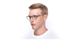Lunettes de vue homme L2284E bleu - Vue de face