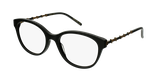 Lunettes de vue femme GG0656O noir/dorée - Vue de 3/4