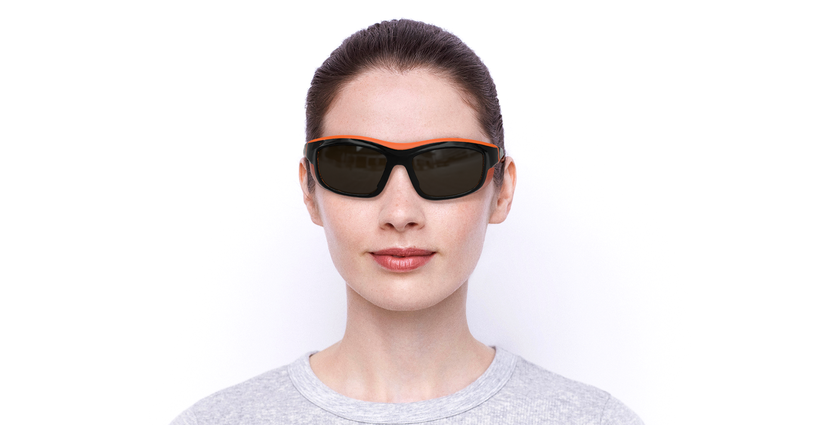 LUNETTES DE SOLEIL Piment noir/orange - Vue de face