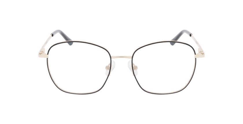 Lunettes de vue femme MADDIE noir/dorée - Vue de face