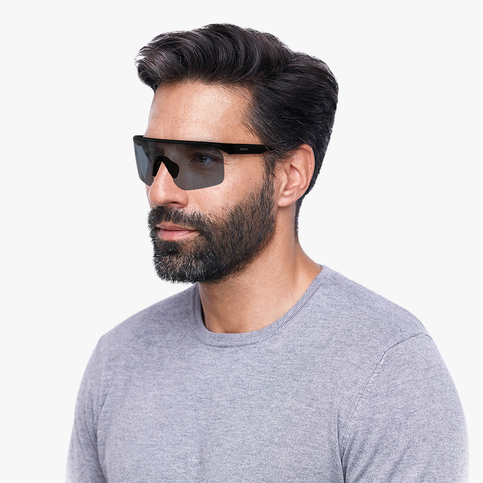 Lunettes de soleil CANYON POLARIZED noir/rouge - Vue de face